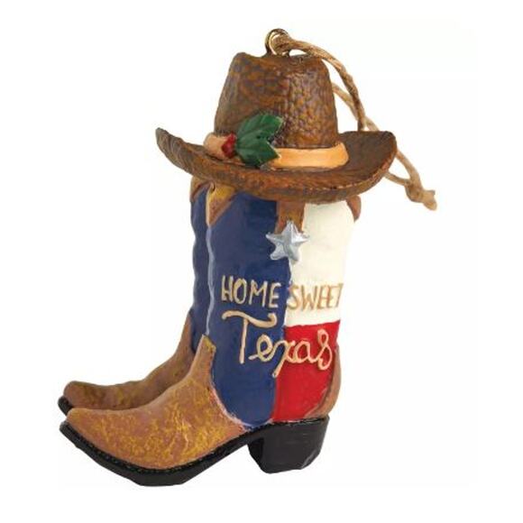 Destination Holiday Cowboy Boots & Hat Christmas Ornament 3.7" - Picture 1 of 1
